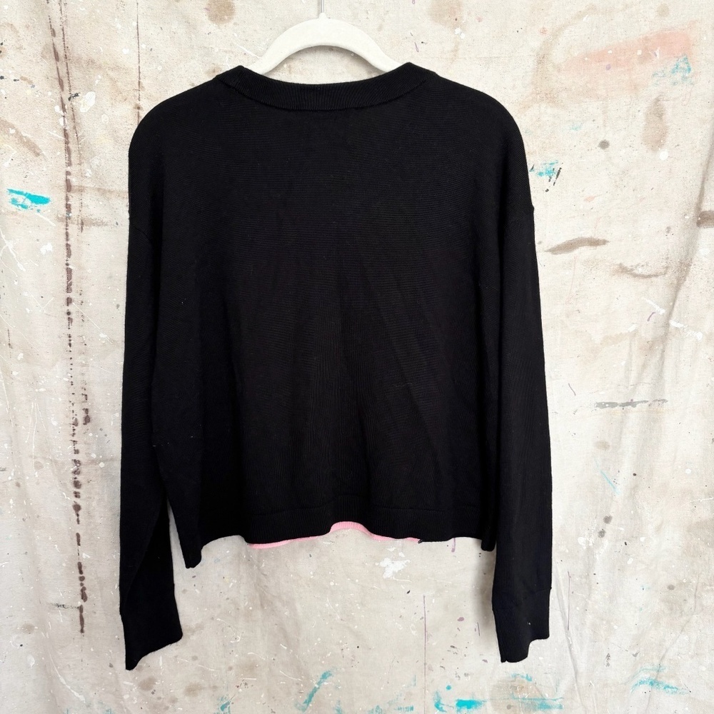 Alice and Olivia Gleeson Wool Lady Sweater in Pink - Picture 5 of 6